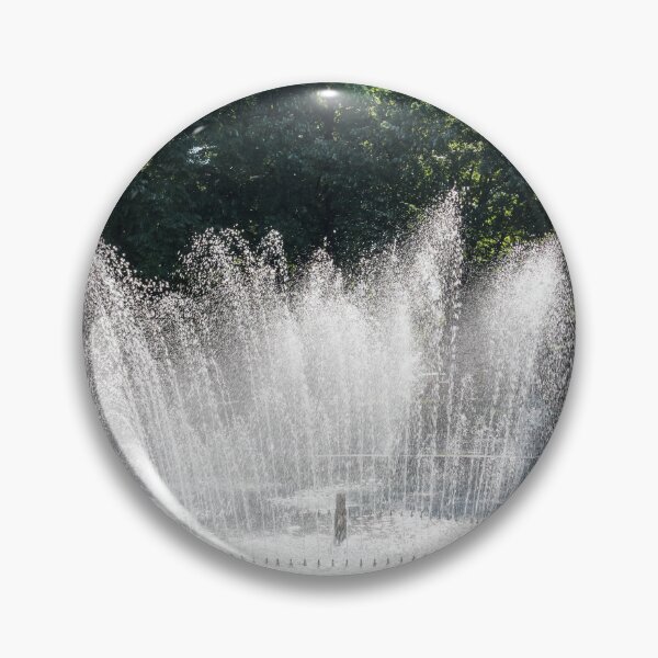 Item preview, Lively Windblown Fountain with Graceful Water Arcs and Sun Sparkles designed and sold by Georgia Mizuleva.