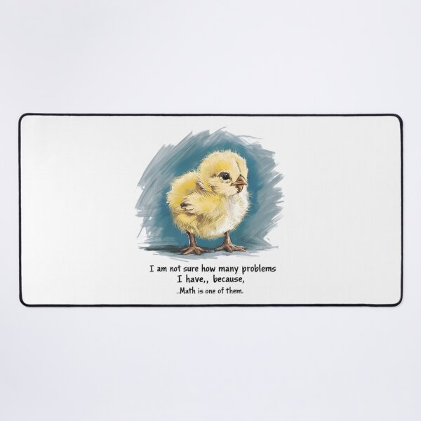 Item preview, Math problems, FunnyFits70, Funny, Humor, Silly, Meme, joke, laugh, chicken, baby, bird brain, chick,  designed and sold by FunnyFits70.