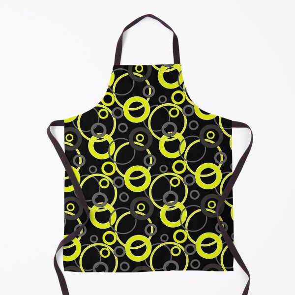 Item preview, Light-black, gray and yellow circles and rings on a black background designed and sold by fuzzyfox.