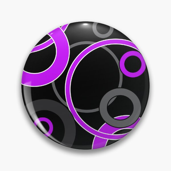 Item preview, Pattern in black, grey and violet colors circles and rings designed and sold by fuzzyfox.