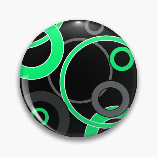 Item preview, Pattern in green, black and grey colors circles and rings designed and sold by fuzzyfox.