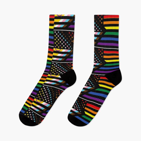 Item preview, New Progressive Pride American Flag designed and sold by River Graphic Design.