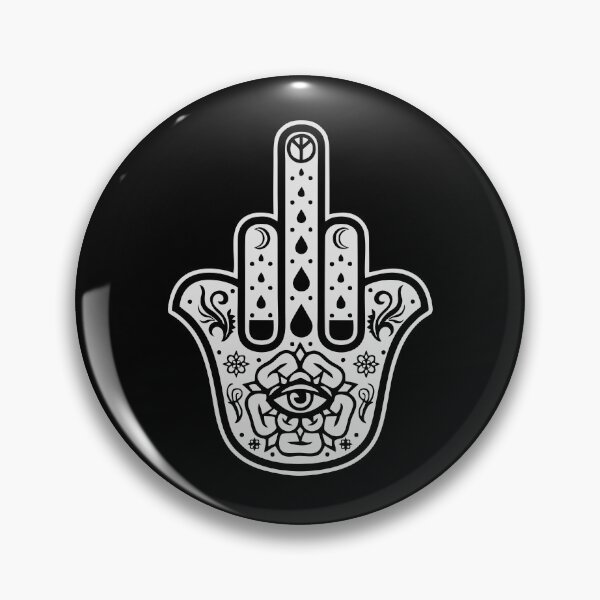 Artikelvorschau, Mittelfinger - verzierte Hamsa-Hand entworfen und verkauft von viunziameriza.