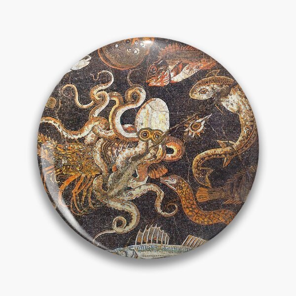 Item preview, Roman Mosaic Floor Panel Depicting Marine Life designed and sold by MorningFive.