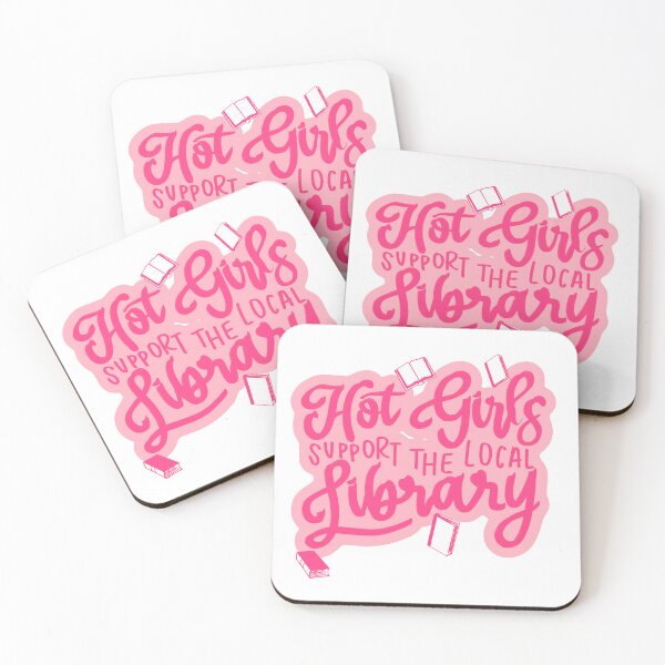 Item preview, Hot girls support the local library pink designed and sold by RedRiverValley.