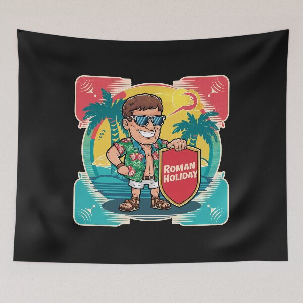 Item preview, ''Roman Holiday'' Funny Gladiator on Summer Vacation T-Shirt designed and sold by Witty Shirts.