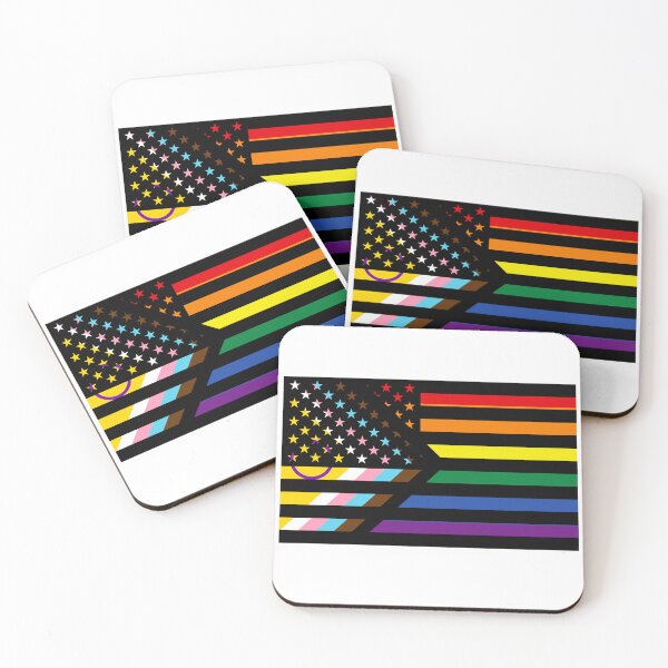 Item preview, New Progressive Pride American Flag designed and sold by River Graphic Design.