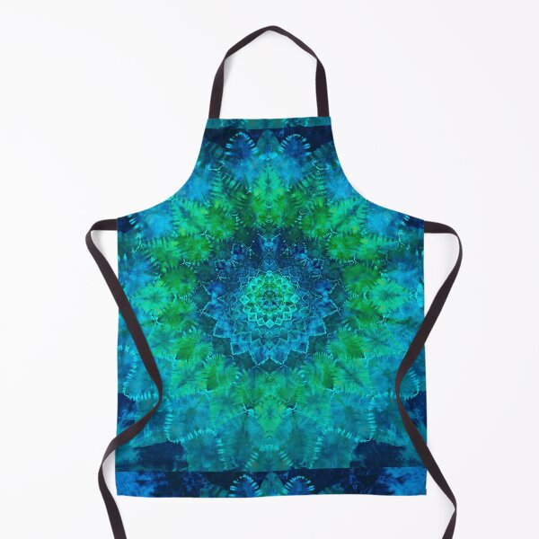 Item preview, Blues and Greens Tie Dye Mandala spiritual meditation yoga dead head designed and sold by AuroraXGreen.