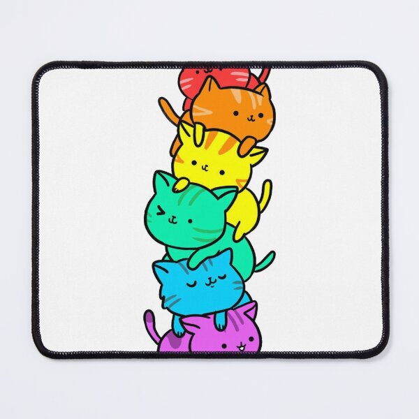 Item preview, Gay rainbow colored cats designed and sold by Madison Creates.