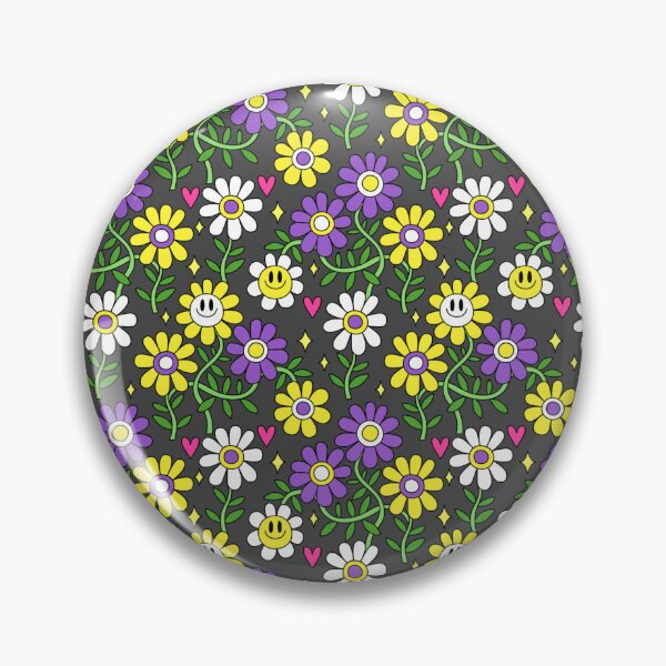 Item preview, Nonbinary Pride Flower Pattern designed and sold by everything4eva.