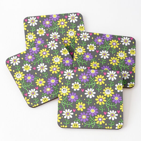 Item preview, Nonbinary Pride Flower Pattern designed and sold by everything4eva.