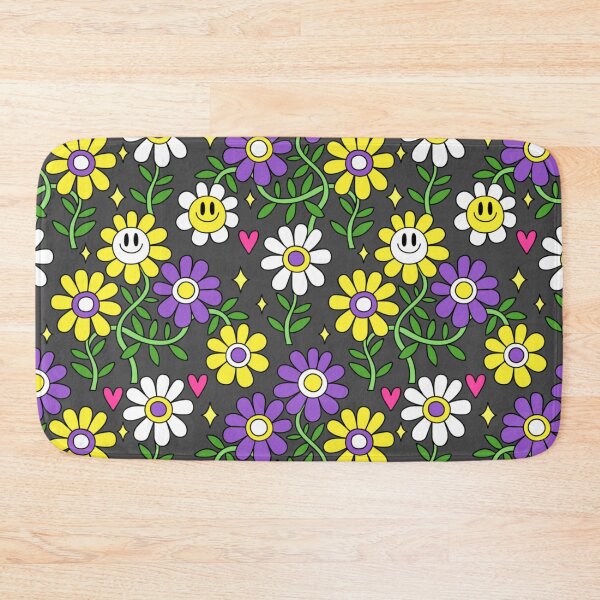 Item preview, Nonbinary Pride Flower Pattern designed and sold by everything4eva.