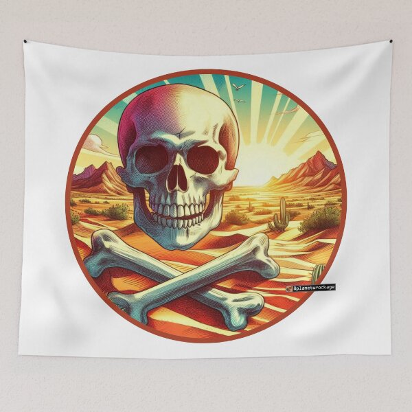 Item preview, Desert Skull & Crossbones designed and sold by planetwrockage.