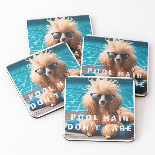 Item preview, Pool Hair Don't Care Poodle designed and sold by CaliCreatives.