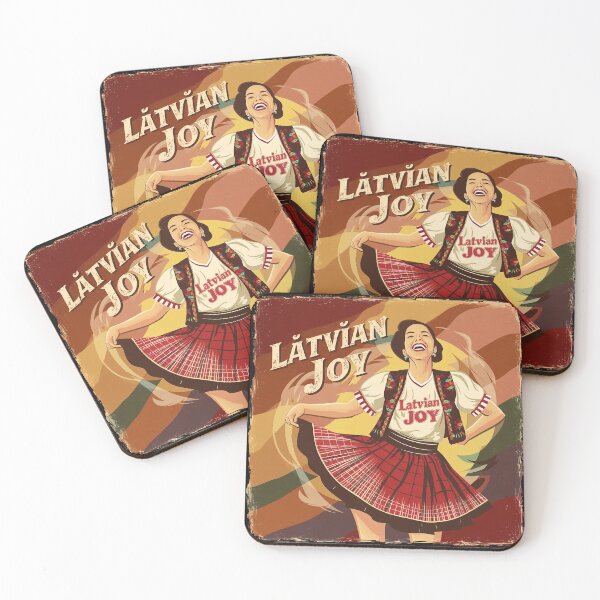 Item preview, Vintage ''Latvian Joy'' Latvian Traditional Festival Folk Dance T-Shirt designed and sold by Witty Shirts.
