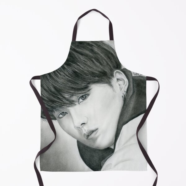 Item preview, BTS SUGA Min Yoongi hand drawn charcoal portrait designed and sold by CloudLily.
