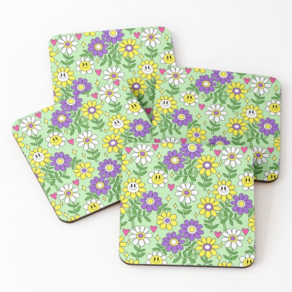 Item preview, Nonbinary Pride Flower Pattern 2 designed and sold by everything4eva.