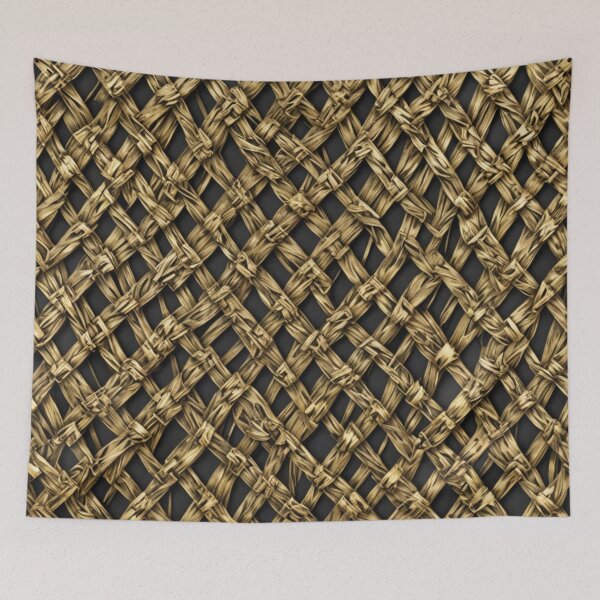 Item preview, Abstract Black and Gold Wicker Pattern designed and sold by calibrit.