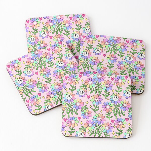 Item preview, Pastel Rainbow Flower Pattern designed and sold by everything4eva.
