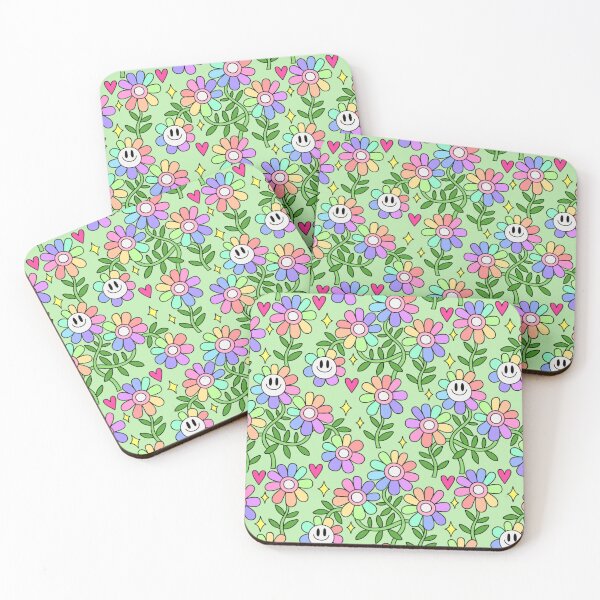 Item preview, Pastel Rainbow Flower Pattern 2 designed and sold by everything4eva.