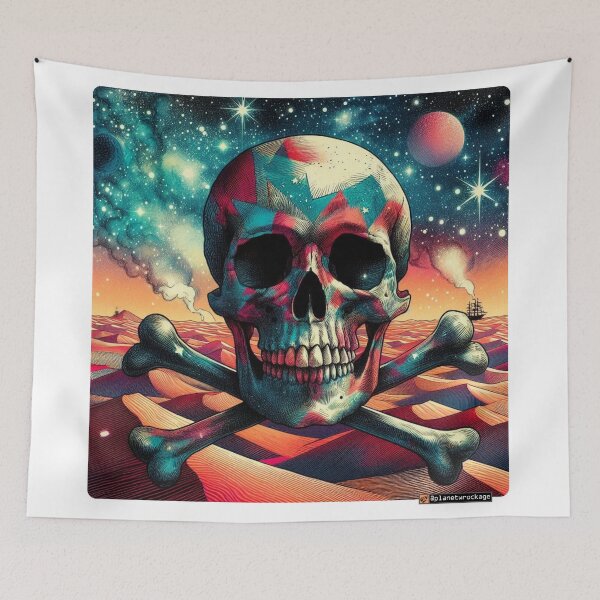 Item preview, Cosmic Skull & Crossbones 3 designed and sold by planetwrockage.
