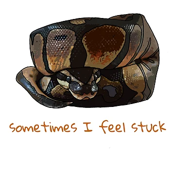 Artwork thumbnail, Stuck Ball Python by UnderbiteShop