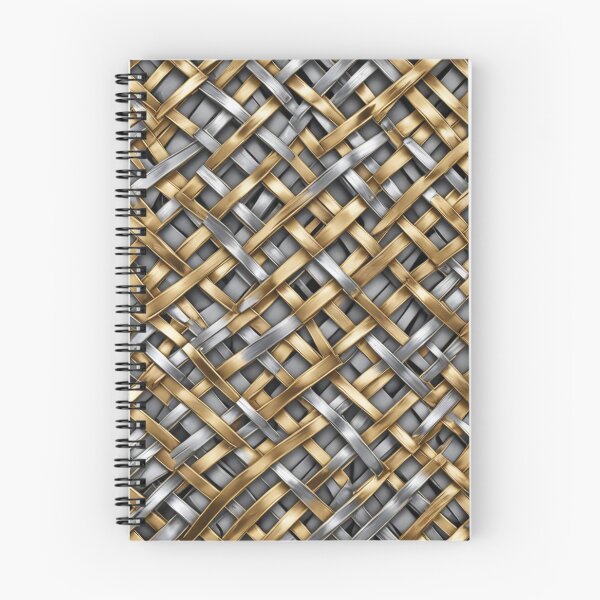 Item preview, Abstract Gold and Silver Wicker Pattern designed and sold by calibrit.