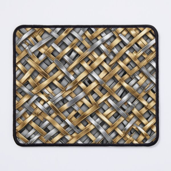 Item preview, Abstract Gold and Silver Wicker Pattern designed and sold by calibrit.