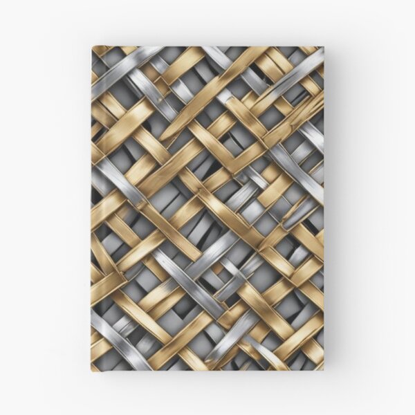 Item preview, Abstract Gold and Silver Wicker Pattern designed and sold by calibrit.