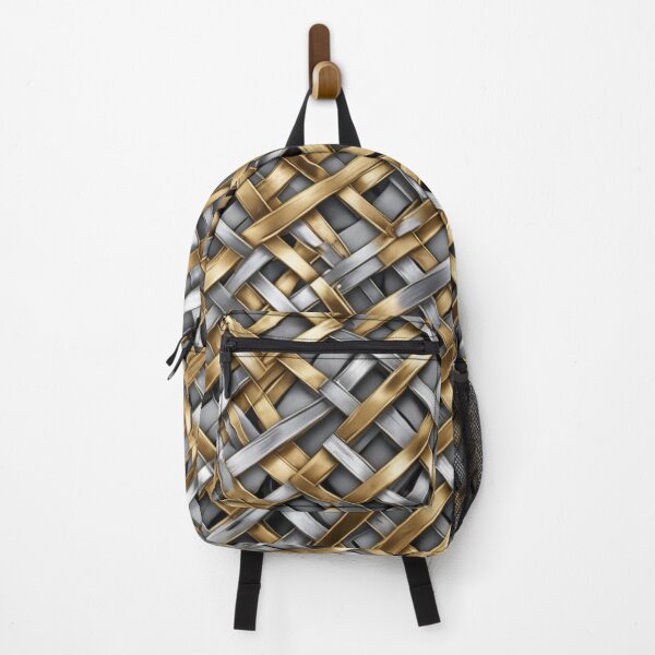 Item preview, Abstract Gold and Silver Wicker Pattern designed and sold by calibrit.