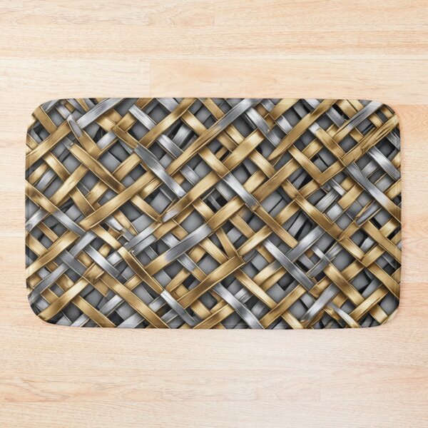 Item preview, Abstract Gold and Silver Wicker Pattern designed and sold by calibrit.