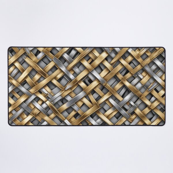 Item preview, Abstract Gold and Silver Wicker Pattern designed and sold by calibrit.