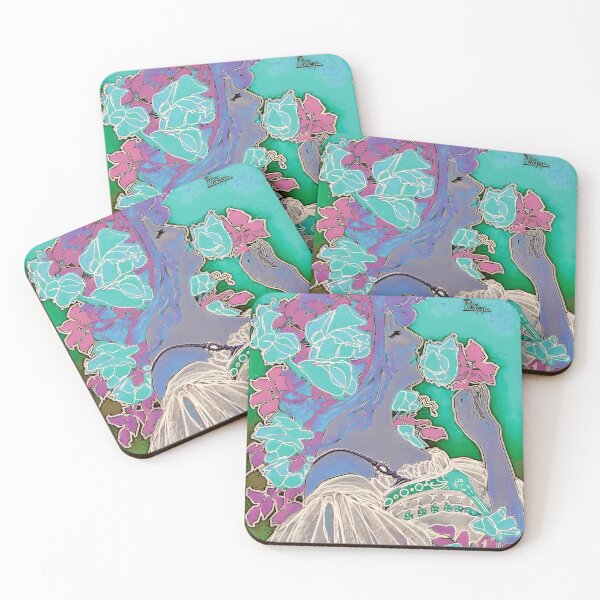 Item preview, Fresh faces. Blues rose (Alphonse Mucha) designed and sold by bekki smith.