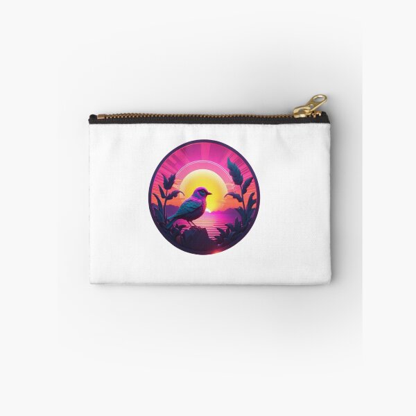 Item preview, Synthwave Cute bird with Sunset designed and sold by EmeraldCauldren.