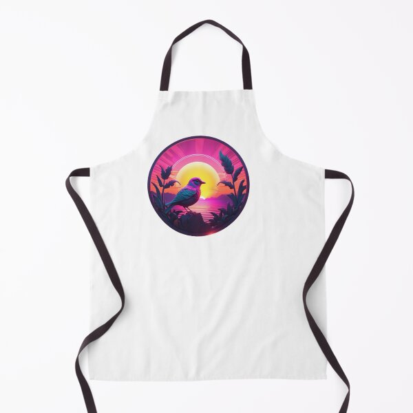 Item preview, Synthwave Cute bird with Sunset designed and sold by EmeraldCauldren.