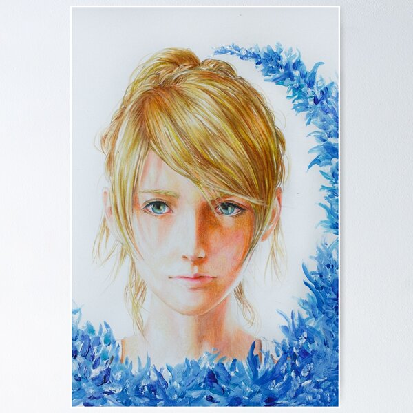 Vista previa del artículo con la obra «Retrato de Final Fantasy XV Lunafreya», diseñado y vendido por stella974.