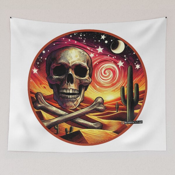 Item preview, Cosmic Desert Skull & Crossbones designed and sold by planetwrockage.