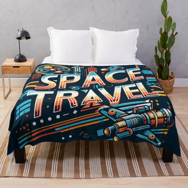Item preview, SPACE TRAVEL, typography, retro futuristic designed and sold by maxmaj.