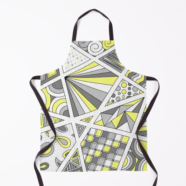 Item preview, Demigender Pride Zen Doodle Abstract Modern Gray Yellow designed and sold by JoyfulJen.