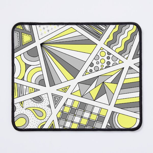 Item preview, Demigender Pride Zen Doodle Abstract Modern Gray Yellow designed and sold by JoyfulJen.