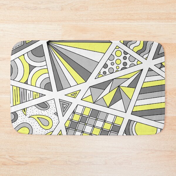 Item preview, Demigender Pride Zen Doodle Abstract Modern Gray Yellow designed and sold by JoyfulJen.