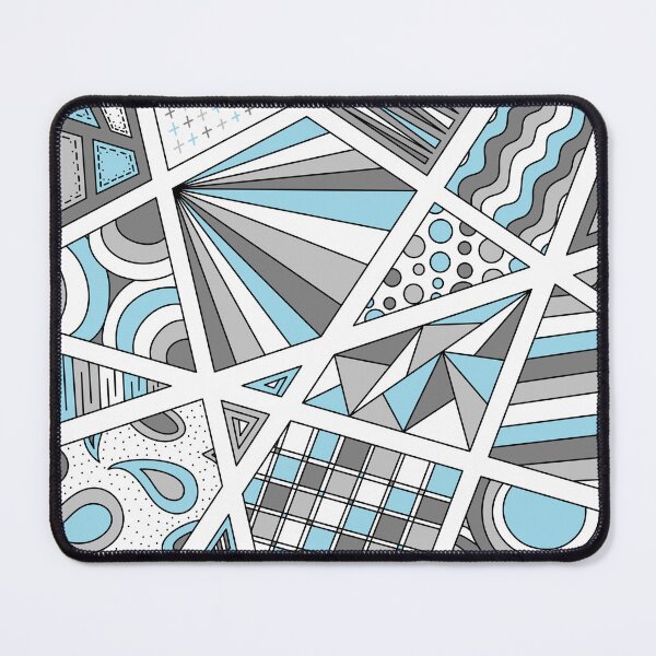 Item preview, Demiboy Pride Zen Doodle Abstract Modern Gray Blue designed and sold by JoyfulJen.