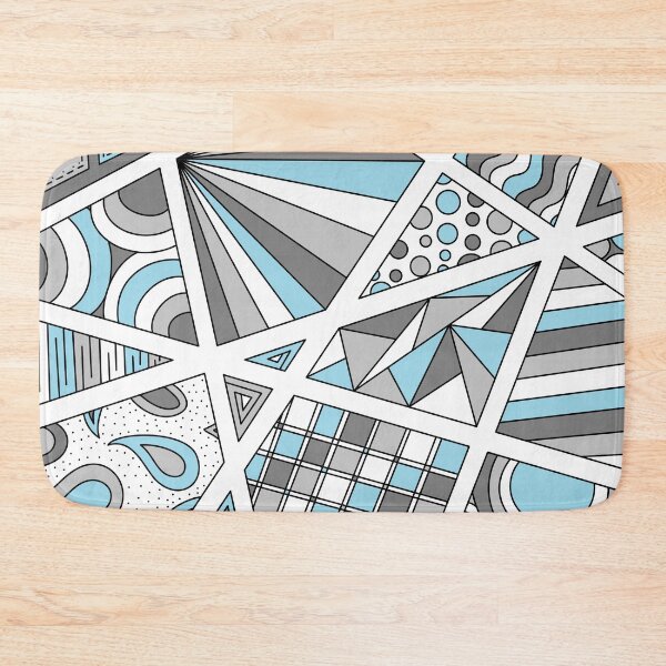Item preview, Demiboy Pride Zen Doodle Abstract Modern Gray Blue designed and sold by JoyfulJen.