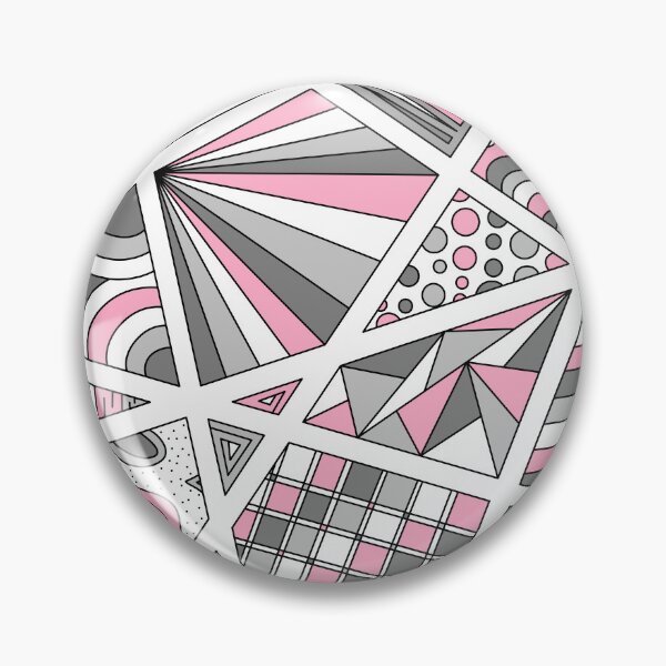 Item preview, Demigirl Pride Zen Doodle Abstract Modern Gray Pink designed and sold by JoyfulJen.