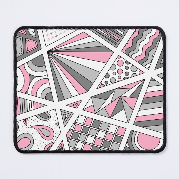 Item preview, Demigirl Pride Zen Doodle Abstract Modern Gray Pink designed and sold by JoyfulJen.