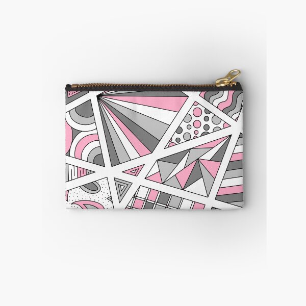 Item preview, Demigirl Pride Zen Doodle Abstract Modern Gray Pink designed and sold by JoyfulJen.