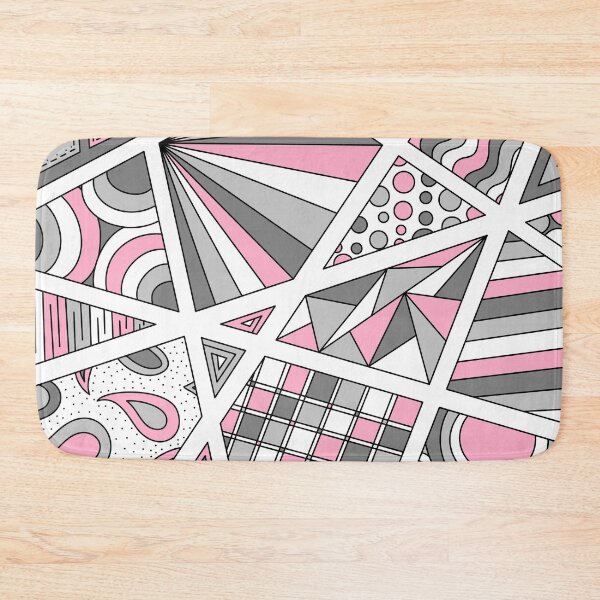 Item preview, Demigirl Pride Zen Doodle Abstract Modern Gray Pink designed and sold by JoyfulJen.