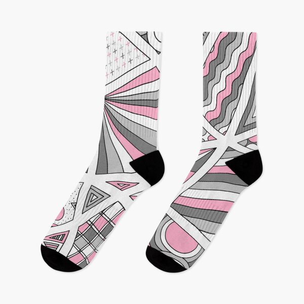 Item preview, Demigirl Pride Zen Doodle Abstract Modern Gray Pink designed and sold by JoyfulJen.