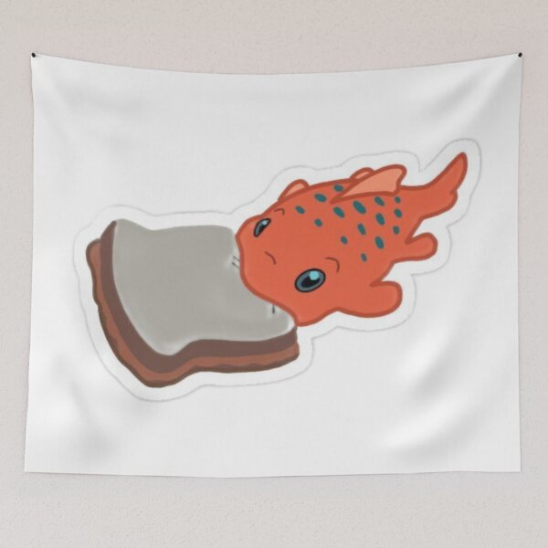 Item preview, Orange pudge eating sandwich  designed and sold by Madison Creates.