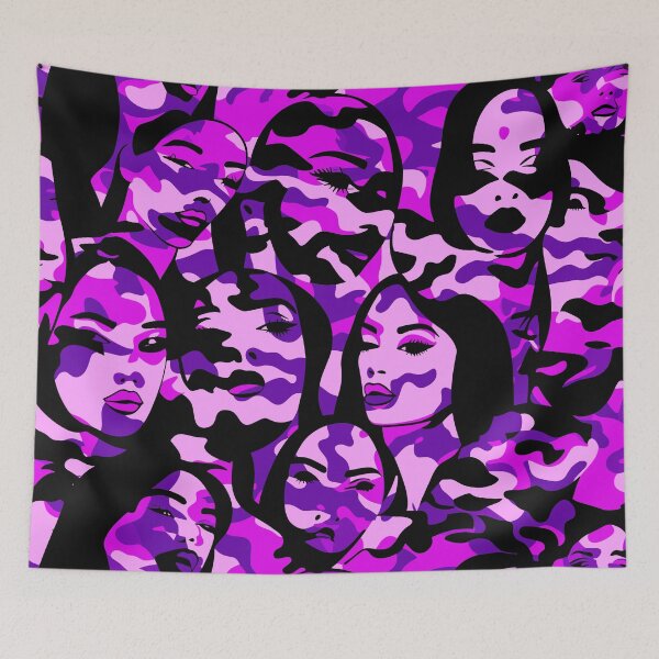 Item preview, Girls in Camouflage Purple design designed and sold by Artbyminga.